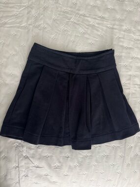 Jacadi Navy Pleated Knit Skirt -